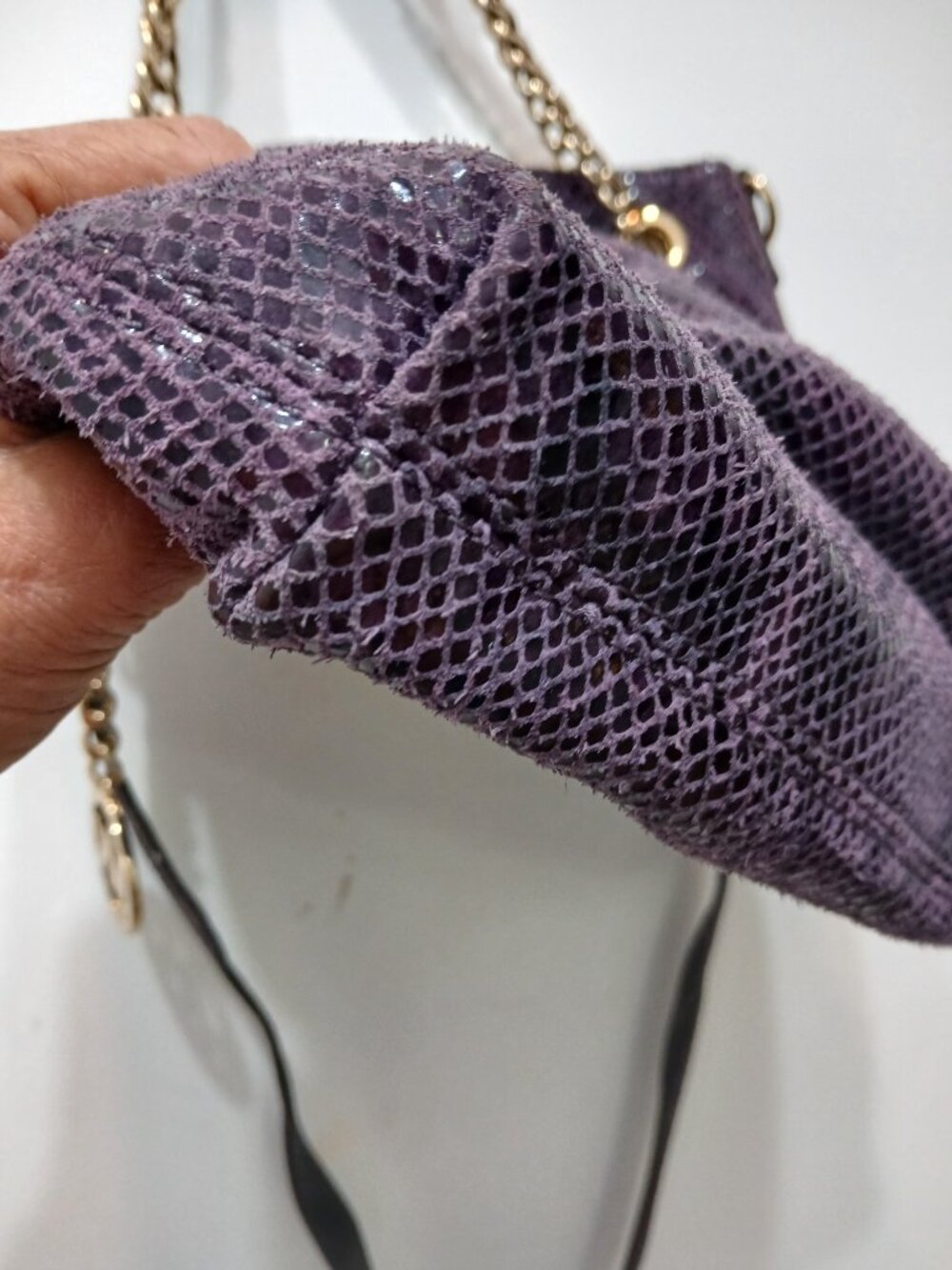 Michael Kors Purple Suede Python Bag💜 - Picture 7 of 11